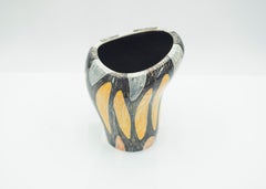 Small French Art Deco Colorful Ceramic Vase, 1940s