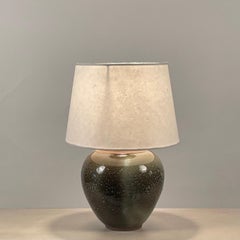 Small French Art Deco Glazed Ceramic Table Lamp
