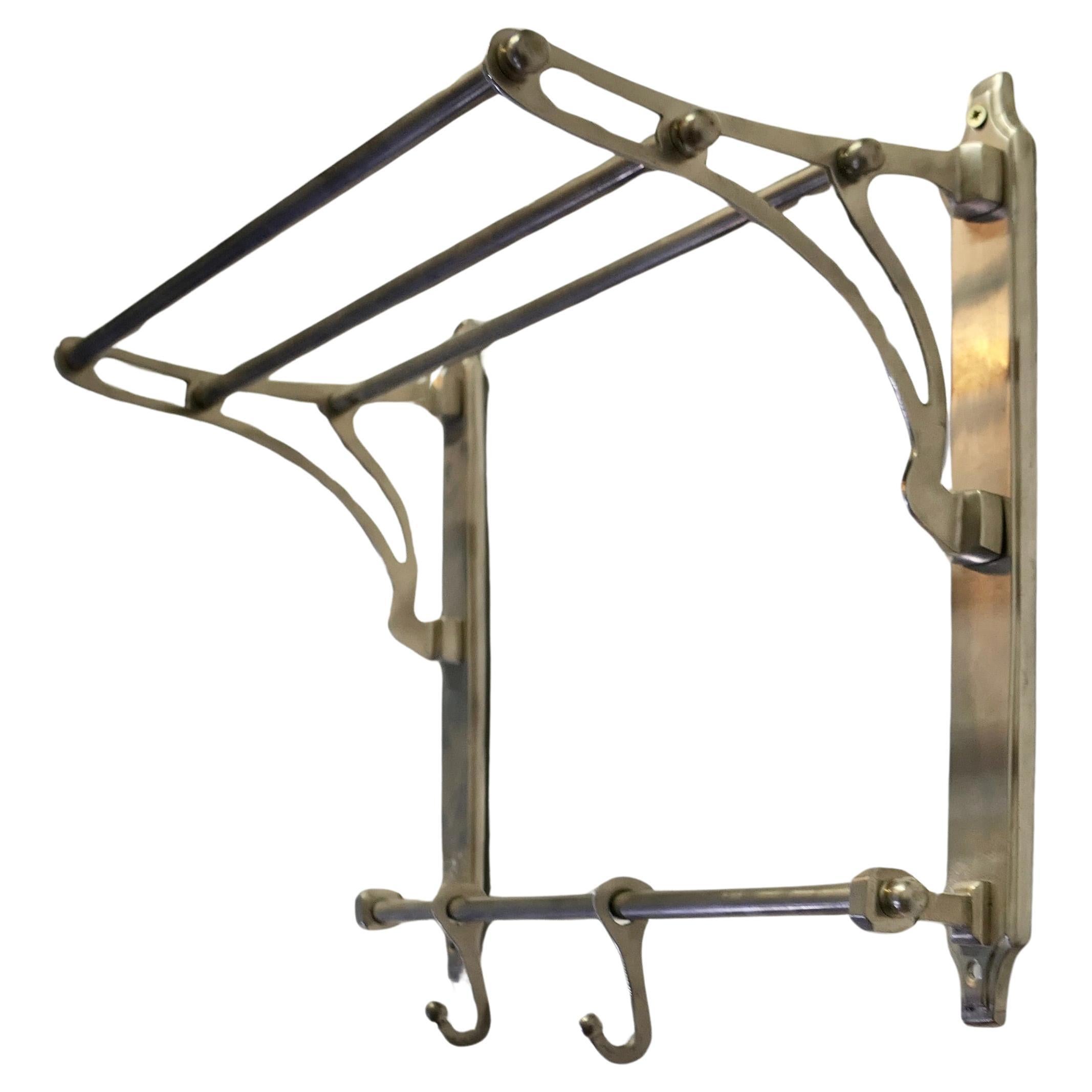 Small French Art Deco Hat and Coat Rack, Pullman Railway Train Style    For Sale