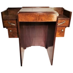 Antique Small French Art Deco Writing Desk/ vanity