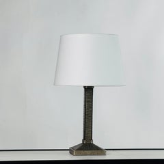 Kleine französische Schmiedeeisenlampe im Art déco-Stil von Henri Fournet