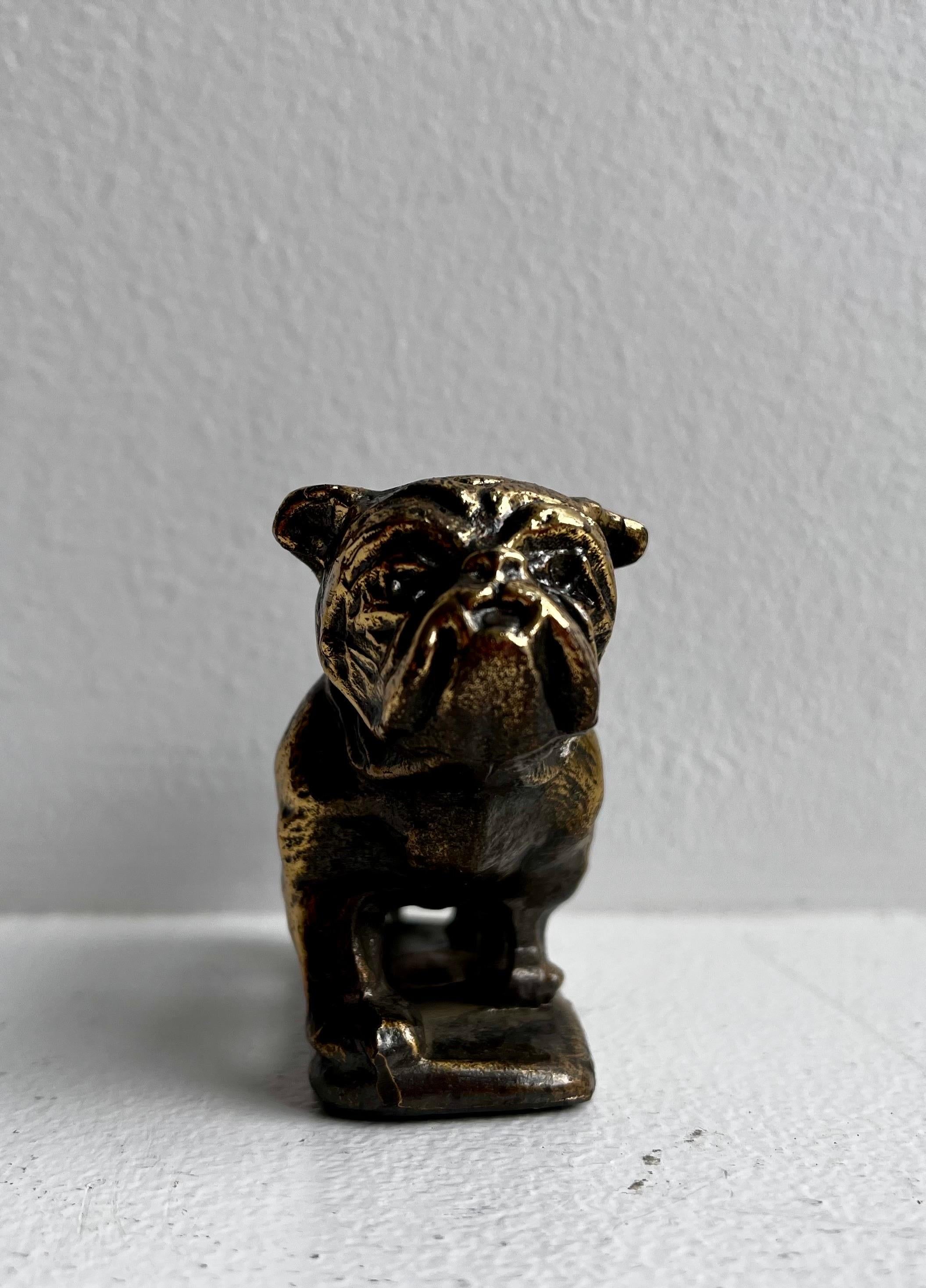 Mid-Century moderno Statua o fermacarte di bulldog 