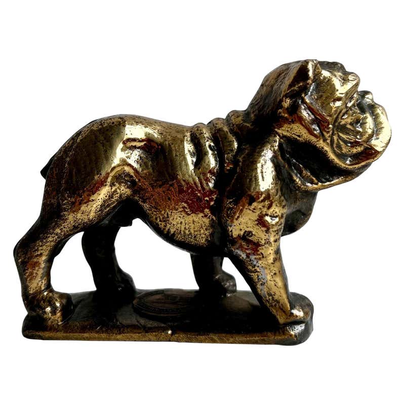 Very small brass sheet metal dog by rohac ( signed, last picture ...