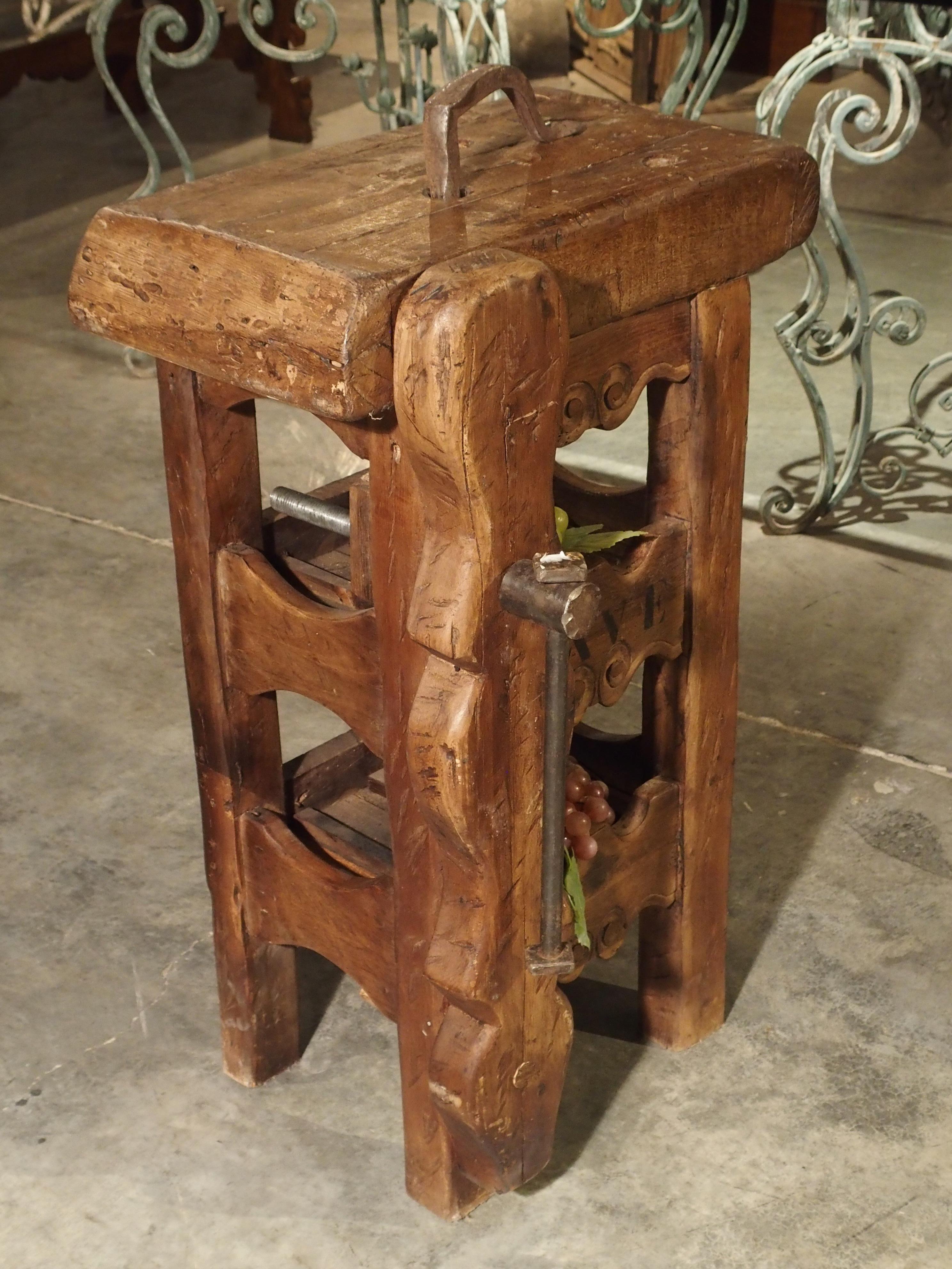 Wood Small French 'Cave A Vin' Wine Bottle Holder Console