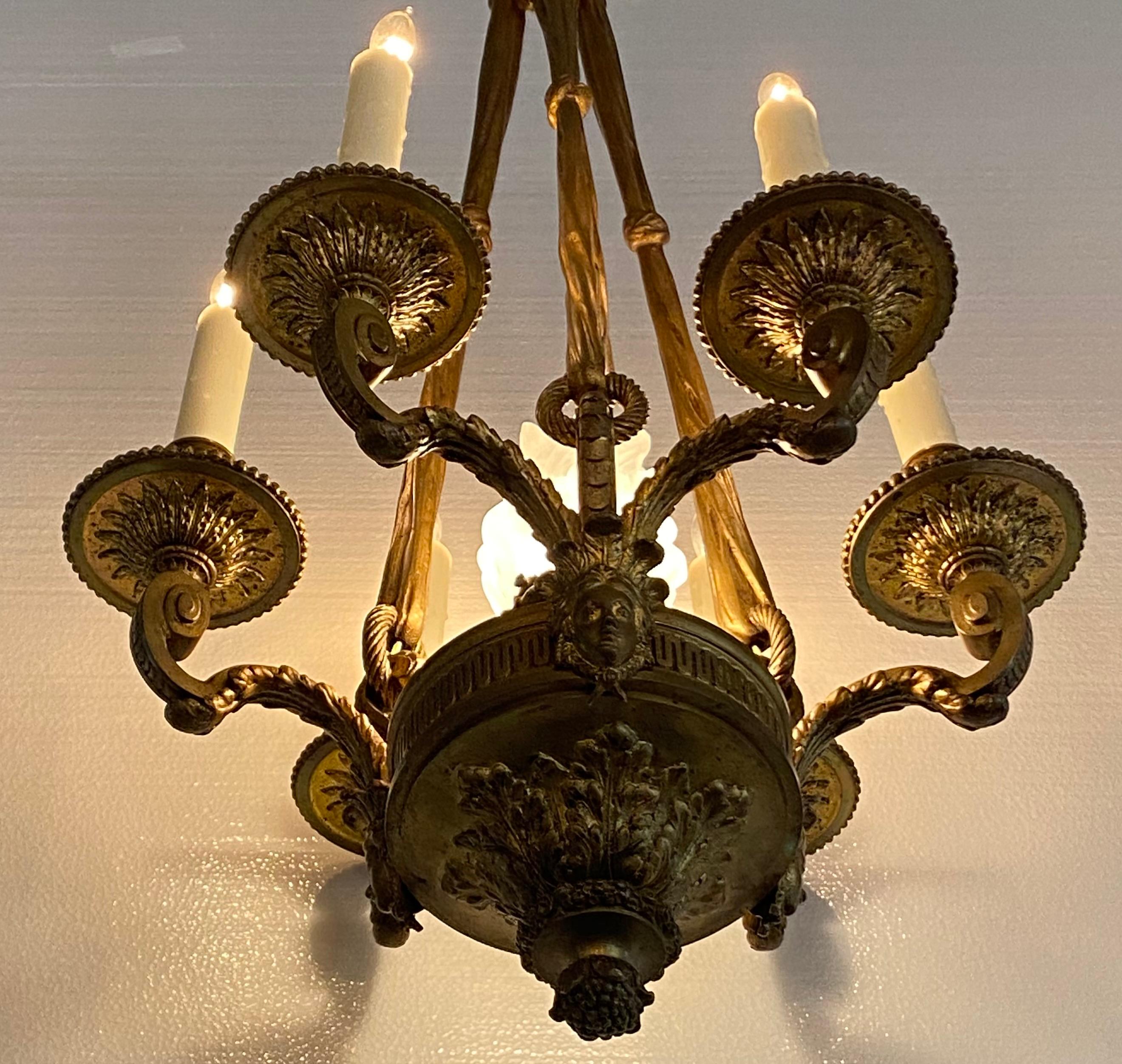 Small French Chandelier In Excellent Condition For Sale In Dallas, TX