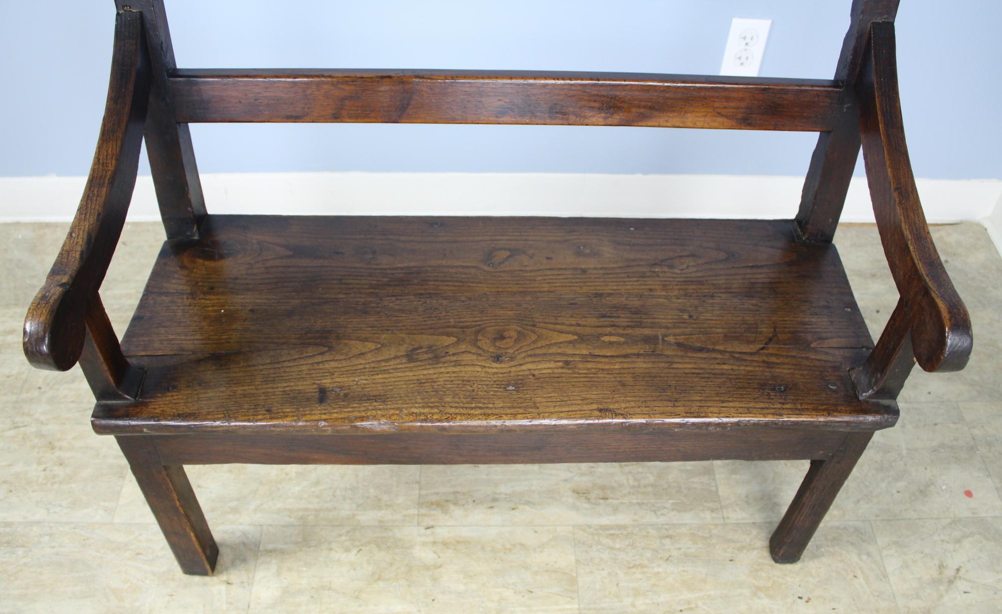 Small French Chestnut Seat or Bench 2