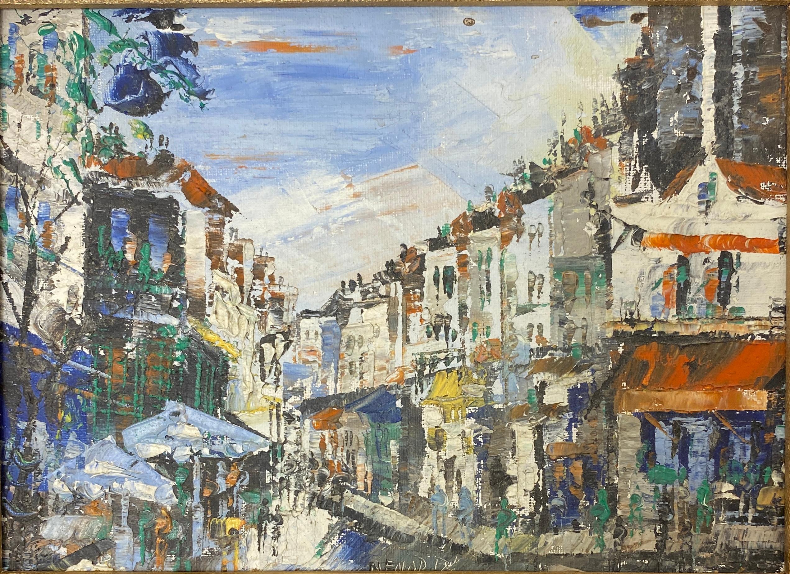 Französische Stadtlandschaft, Ölgemälde, Paris, Frankreich, Straßenszene, Gemälde im Angebot 1
