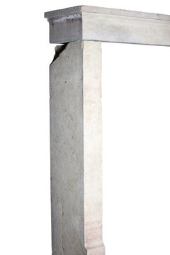 Small French Country Style Vintage Limestone Fireplace Surround