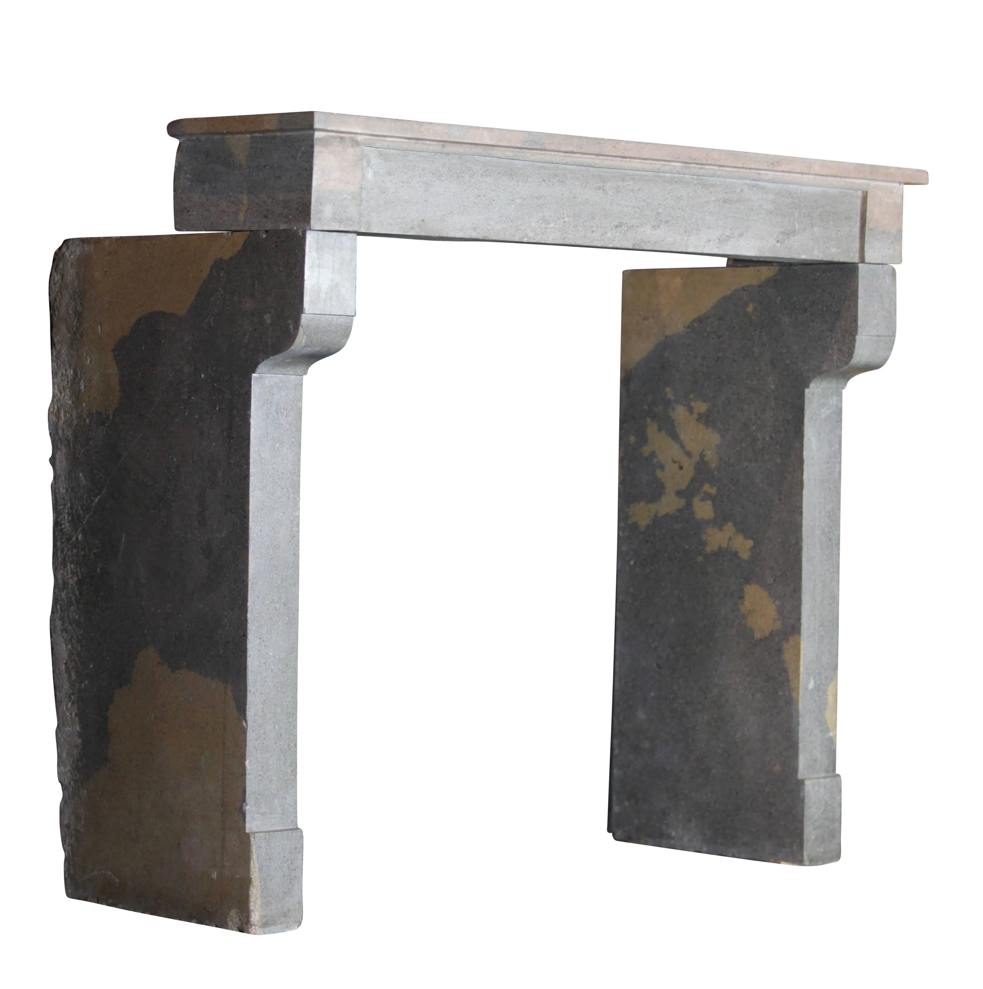 Bicolore Franche-Comté region hard stone fireplace mantle for a timeless chique interior design. It has straight lines and oxidized parts.
Measures:
125 cm EW 49.21