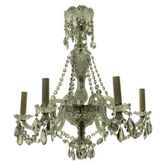 Small French Cut-Glass Chandelier