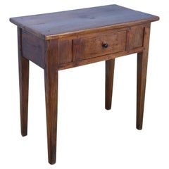 Antique Small French Elm Serving Table