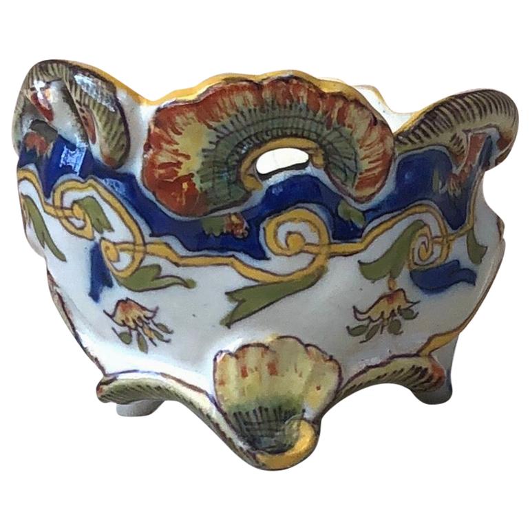 Small French Faience Jardinière Desvres, circa 1900 For Sale