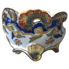 Antique Small French Faience Jardinière Desvres, circa 1900