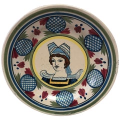 Small French Faience Plate Henriot Quimper, circa 1930
