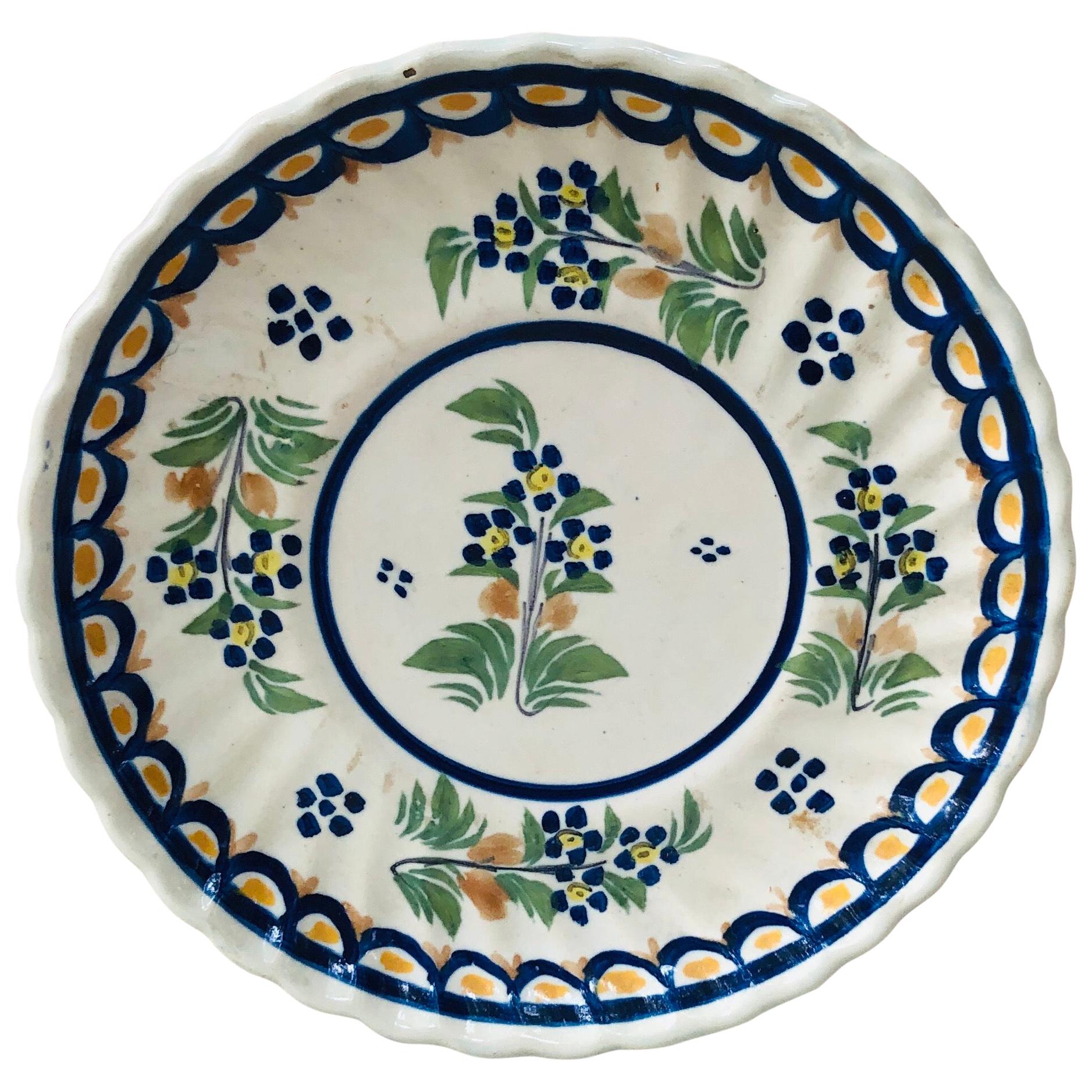 Small French Faience Plate Henriot Quimper, circa 1930