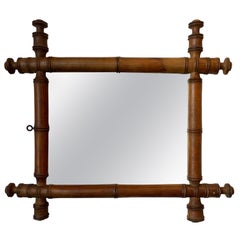 Small French Faux Bamboo Mirror
