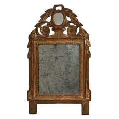 Small French Giltwood Louis XVI Style Mirror