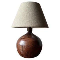 Small French glazed ceramic lamp