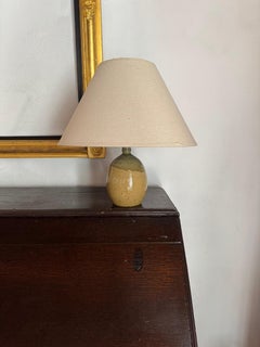 Small French glazed ceramic table lamp