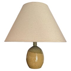 Small French glazed ceramic table lamp