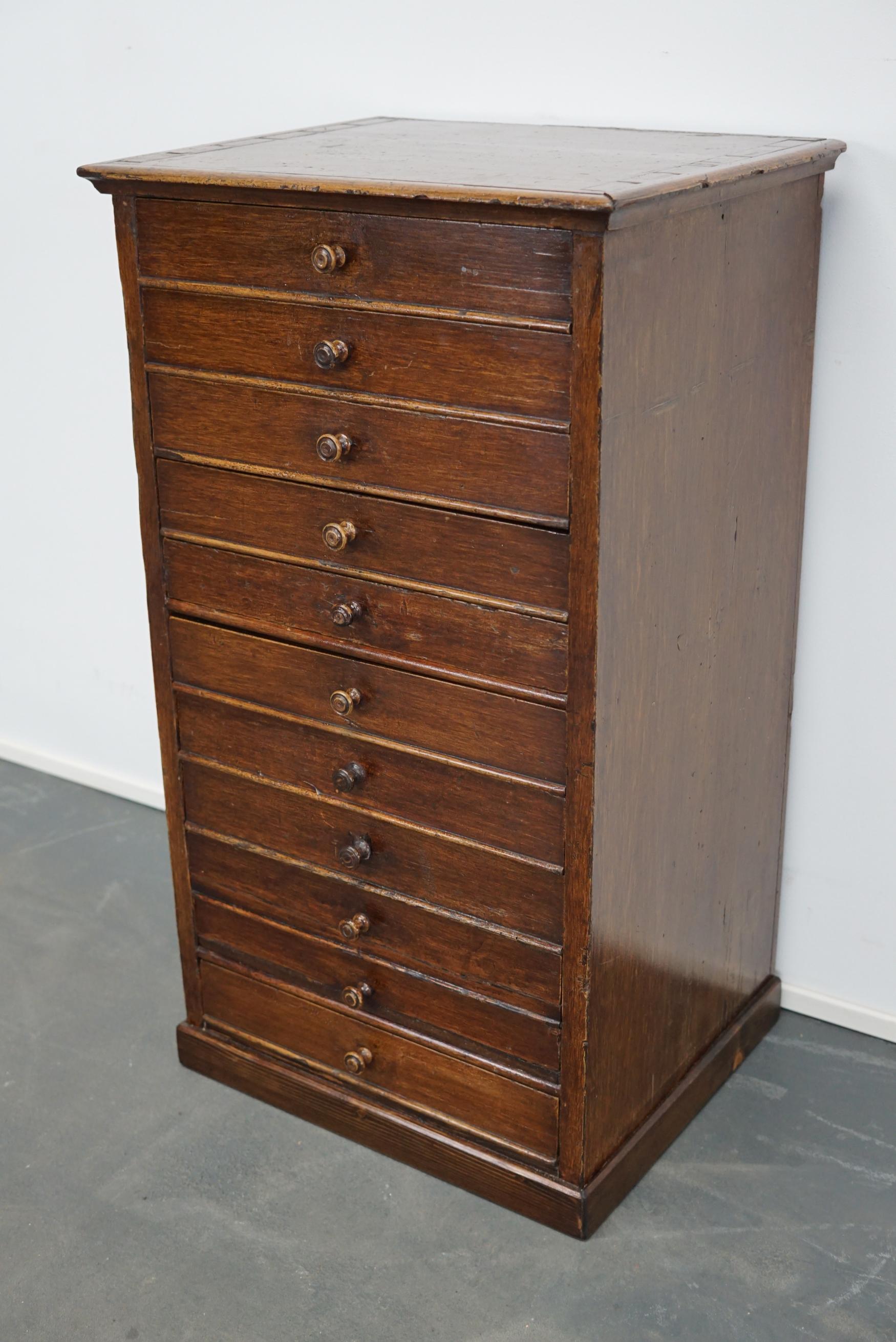 Pine Small French Industrial Workshop Cabinet, 1930s