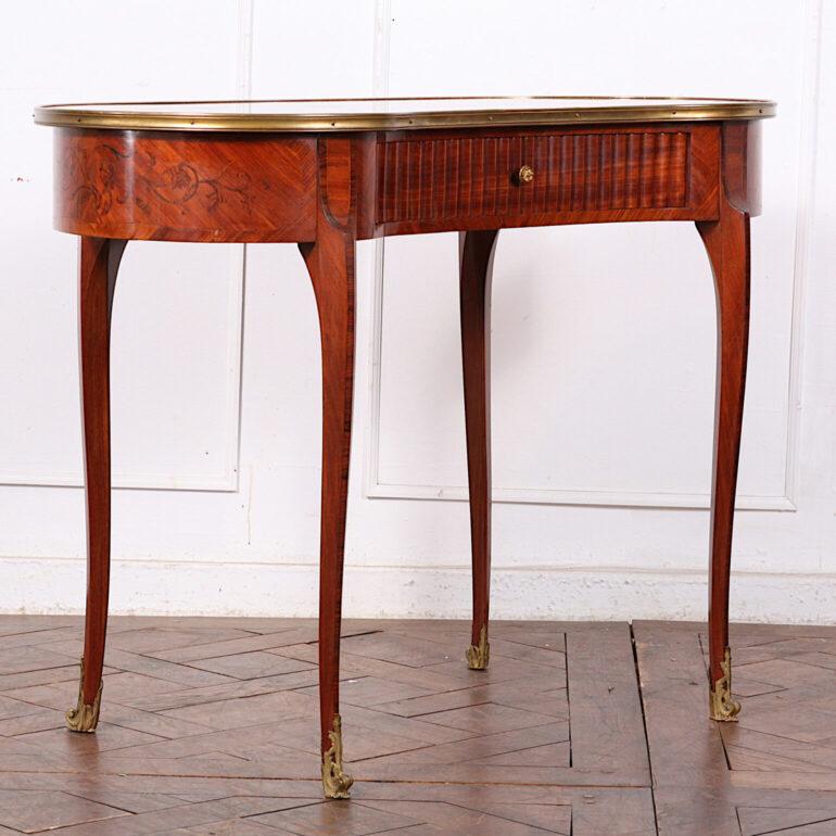 Small French Inlaid Louis XV Kidney Shaped Desk at 1stDibs small