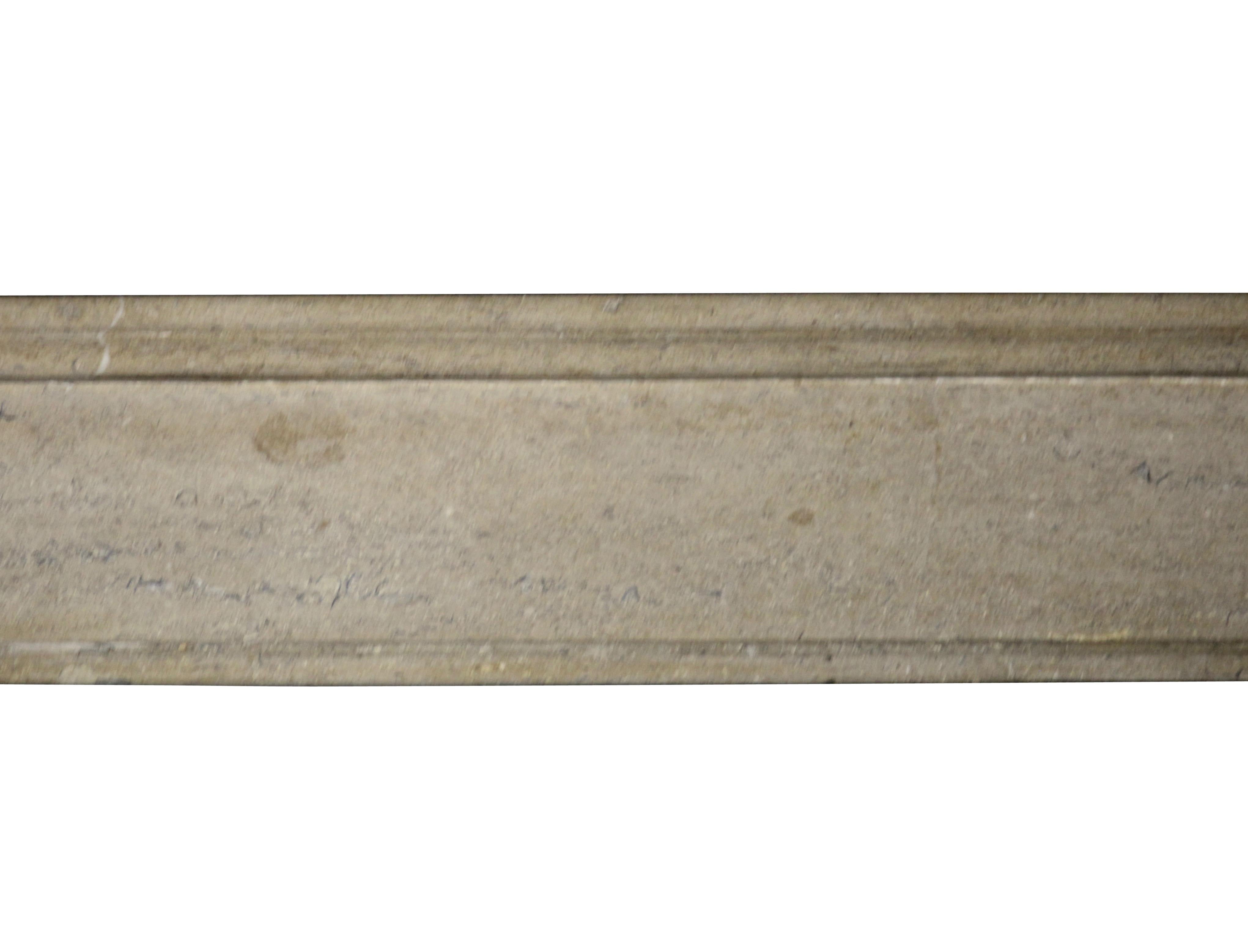 This 19th century French original Bourguignon fireplace mantle in hard stone/limestone is elegant and small. It can perfectly a match a French style country our even a minimalistic timeless interior design.
Measures:
120.5 cm Exterior Width