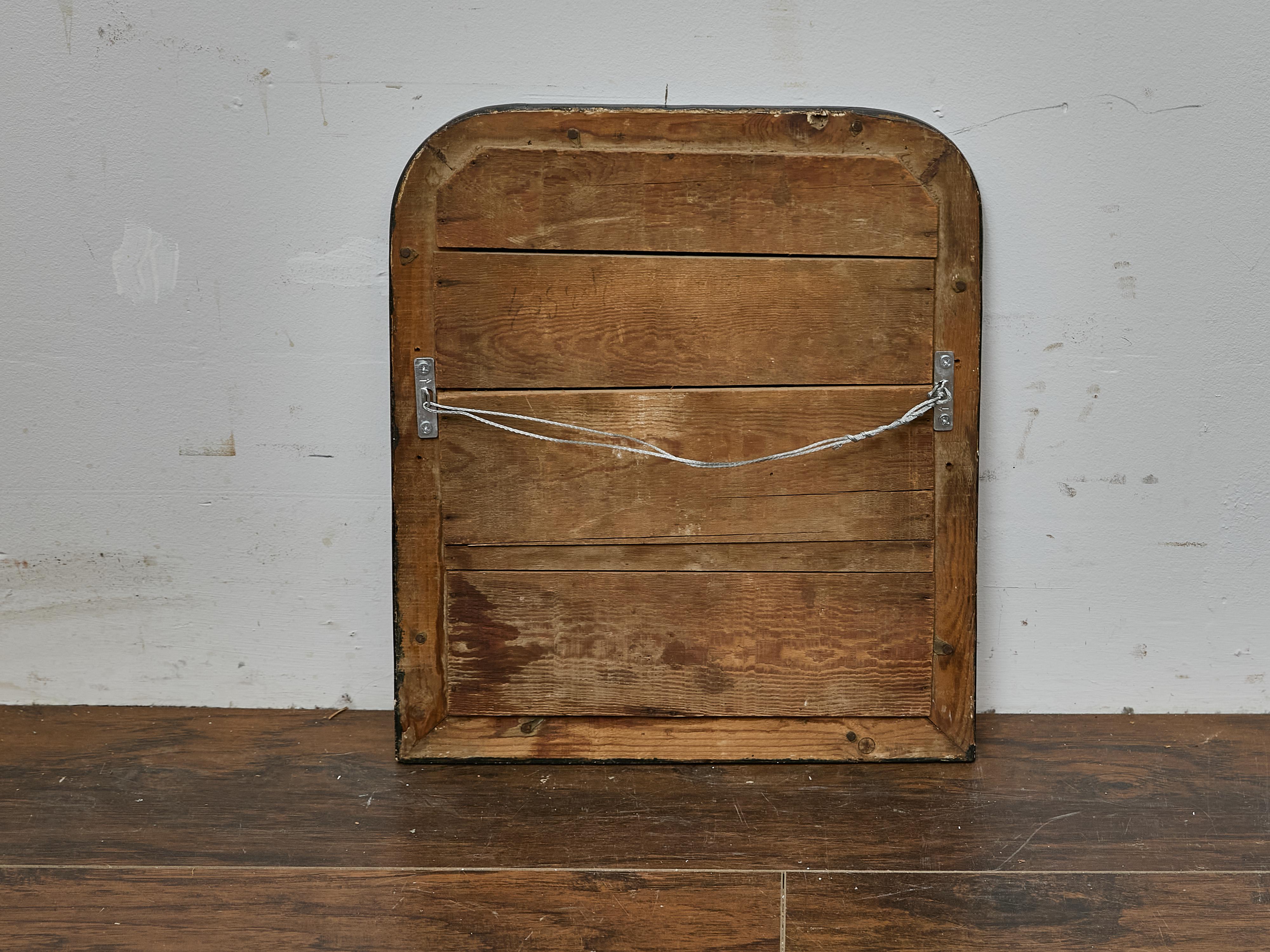 Small French Louis-Philippe Mirror with Gilt and Black Frame, circa 1850 For Sale 4