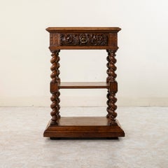 Small French Louis XIII Style Hand-Carved Oak Dessert Buffet, Console c. 1880