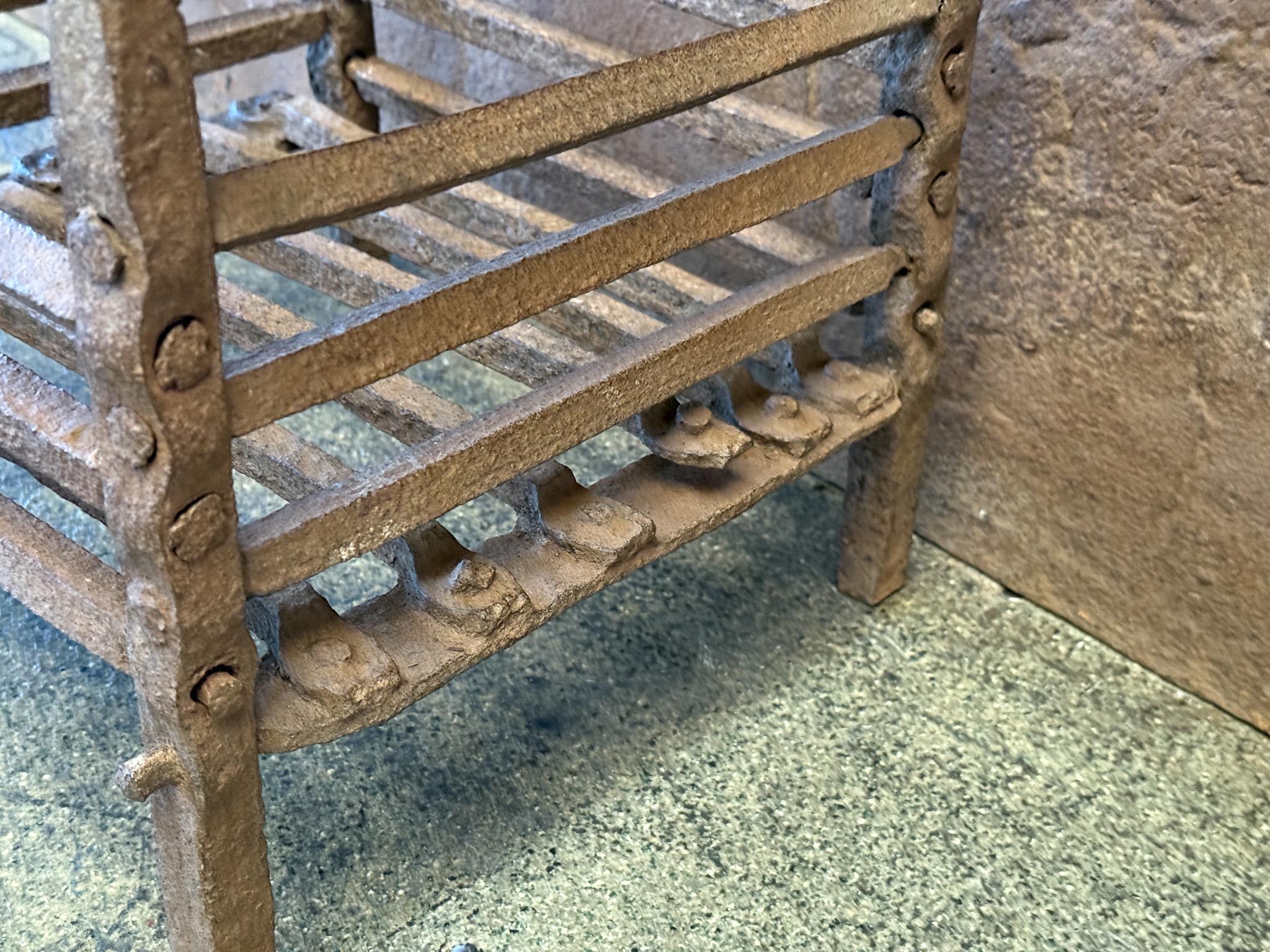 Small French Louis XIV Period Fireplace Log Grate, Early 18th Century For Sale 13