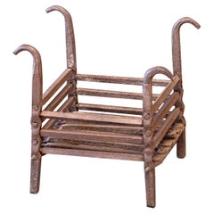 Small French Louis XIV Period Fireplace Log Grate, Early 18th Century