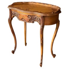 Small French Louis XV Style Inlaid Vanity Table
