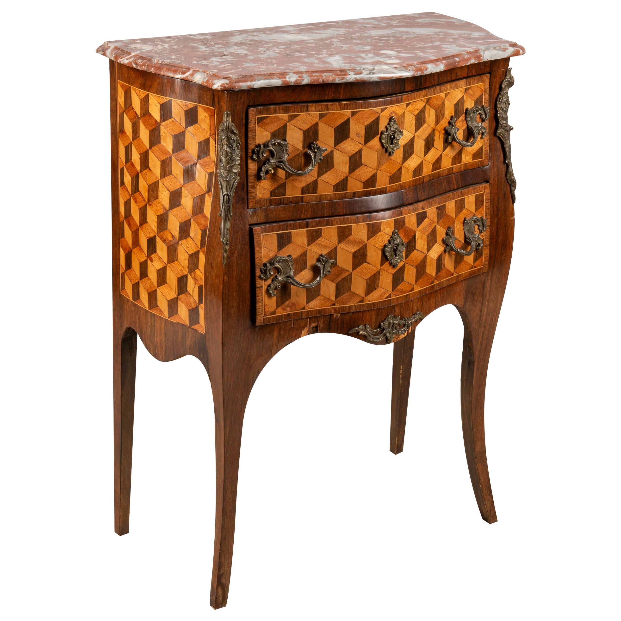 Small French Louis XVI Style Inlaid Commode, circa 1900