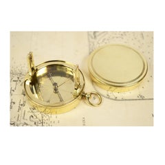 Small French-Made Brass Compass Second Half of the 19th Century