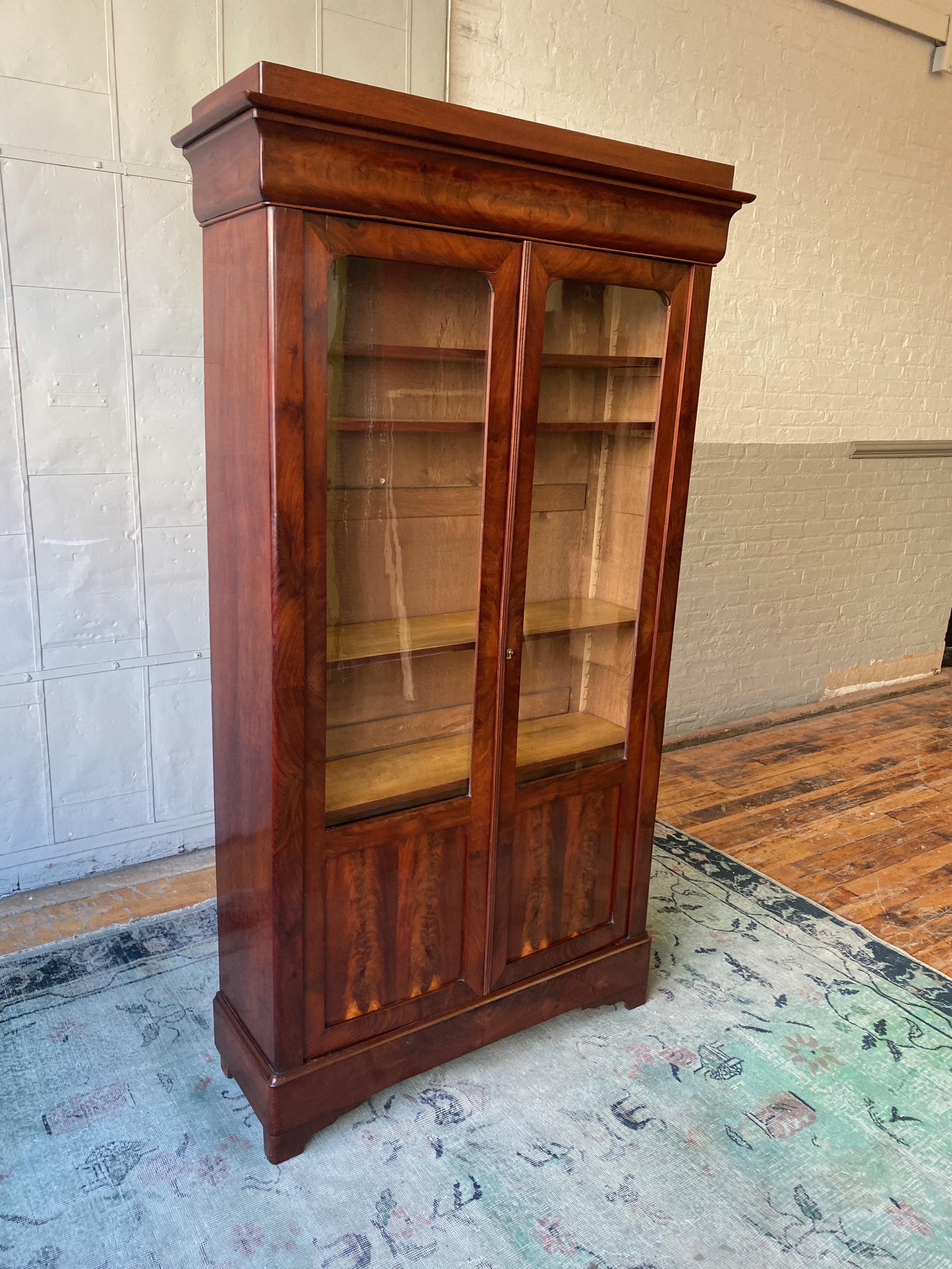 small mahogany bookcase