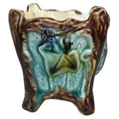 Small French Majolica Cache Pot Onnaing, circa 1890