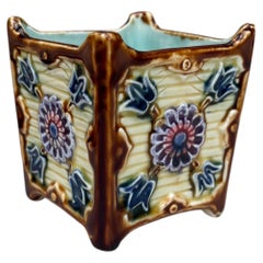 Small French Majolica Cache Pot Onnaing, circa 1890