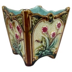 Small French Majolica Cache Pot Onnaing, circa 1890