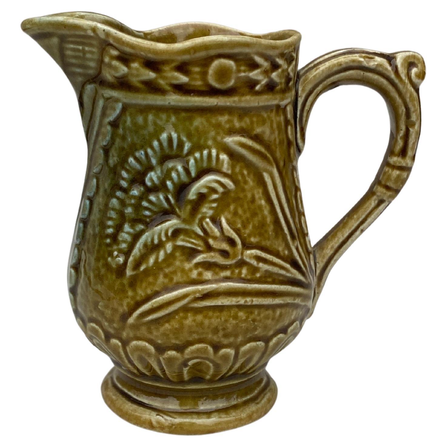 Small French Majolica Pitcher Creamer circa 1900
