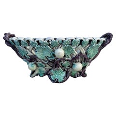 Piccolo Jardiniere francese in maiolica reticolata CIRCA 1890