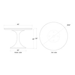 Small French Modern Tulip Dining Table