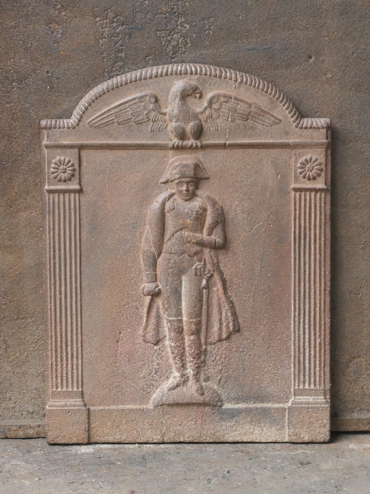 Napoleon III Small French 'Napoleon' Fireback / Backsplash, 19th C. For Sale