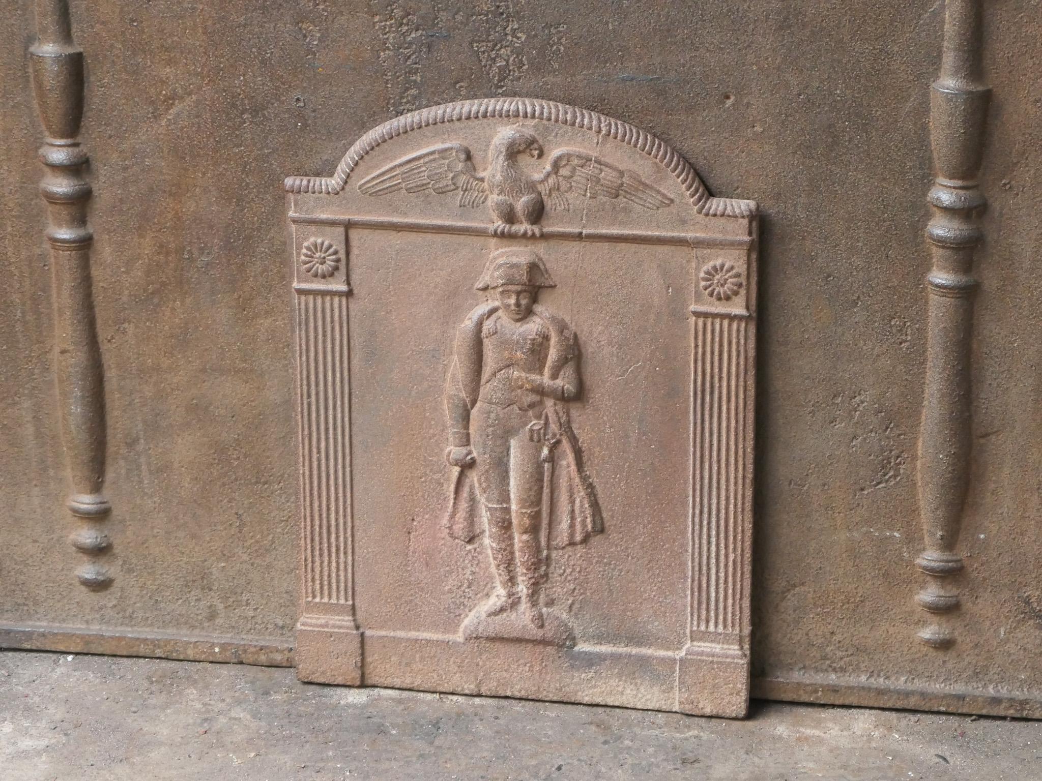 Small French 'Napoleon' Fireback / Backsplash, 19th C. In Good Condition For Sale In Soest, NL