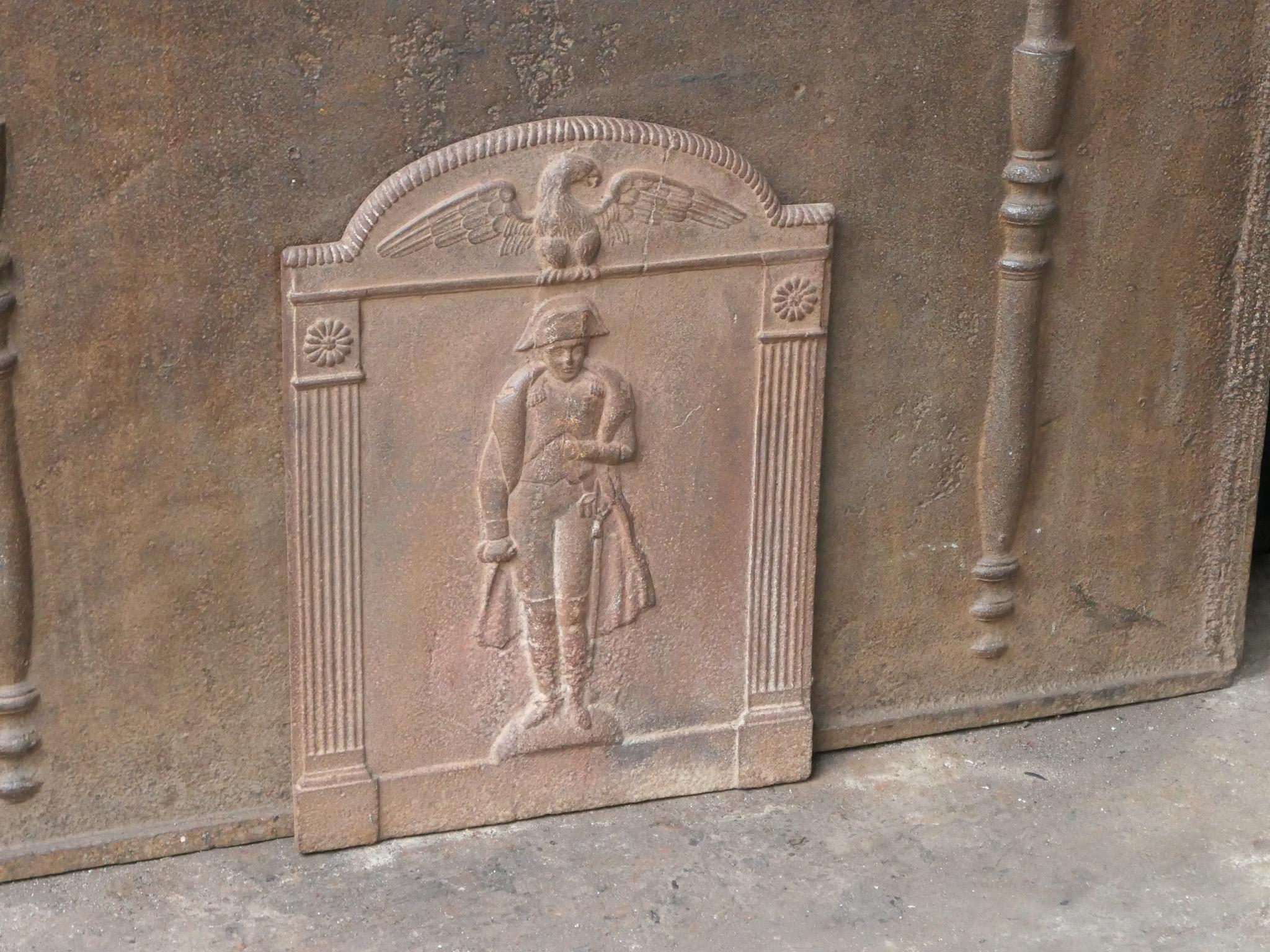 19th Century Small French 'Napoleon' Fireback / Backsplash, 19th C. For Sale