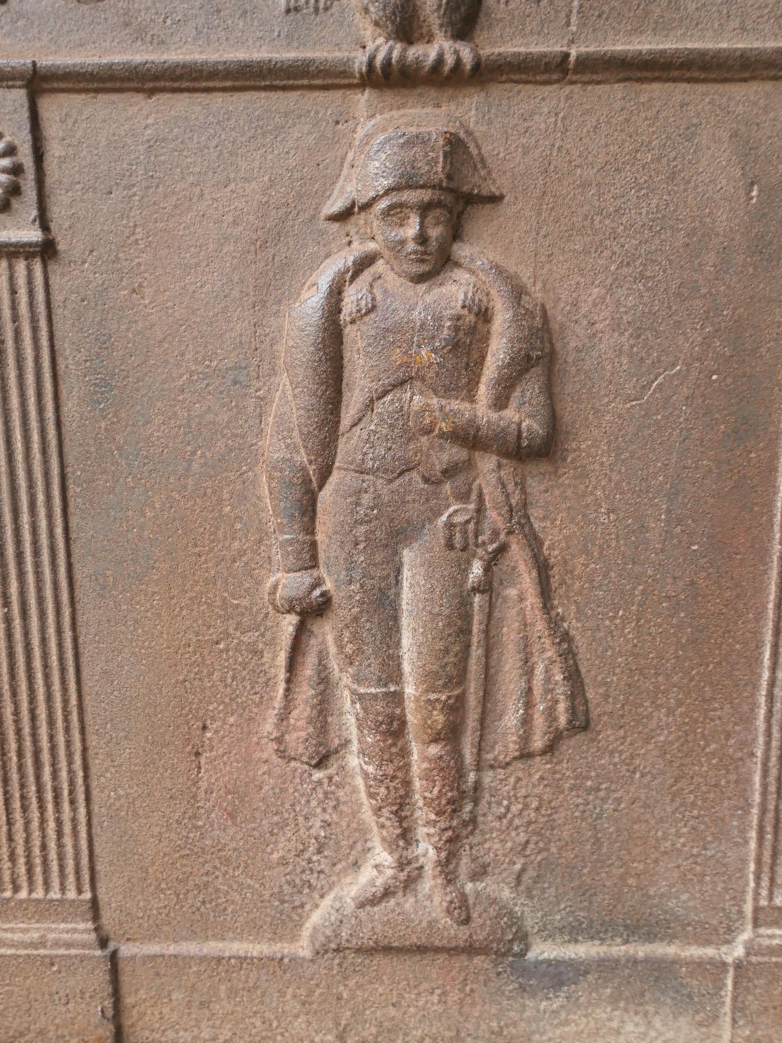 Small French 'Napoleon' Fireback / Backsplash, 19th C. For Sale 1