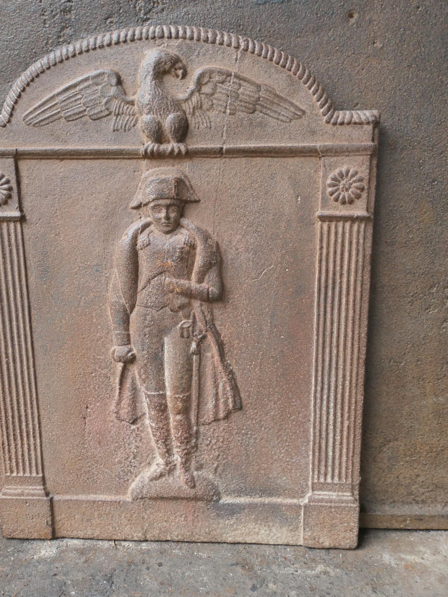 Small French 'Napoleon' Fireback / Backsplash, 19th C. For Sale 2