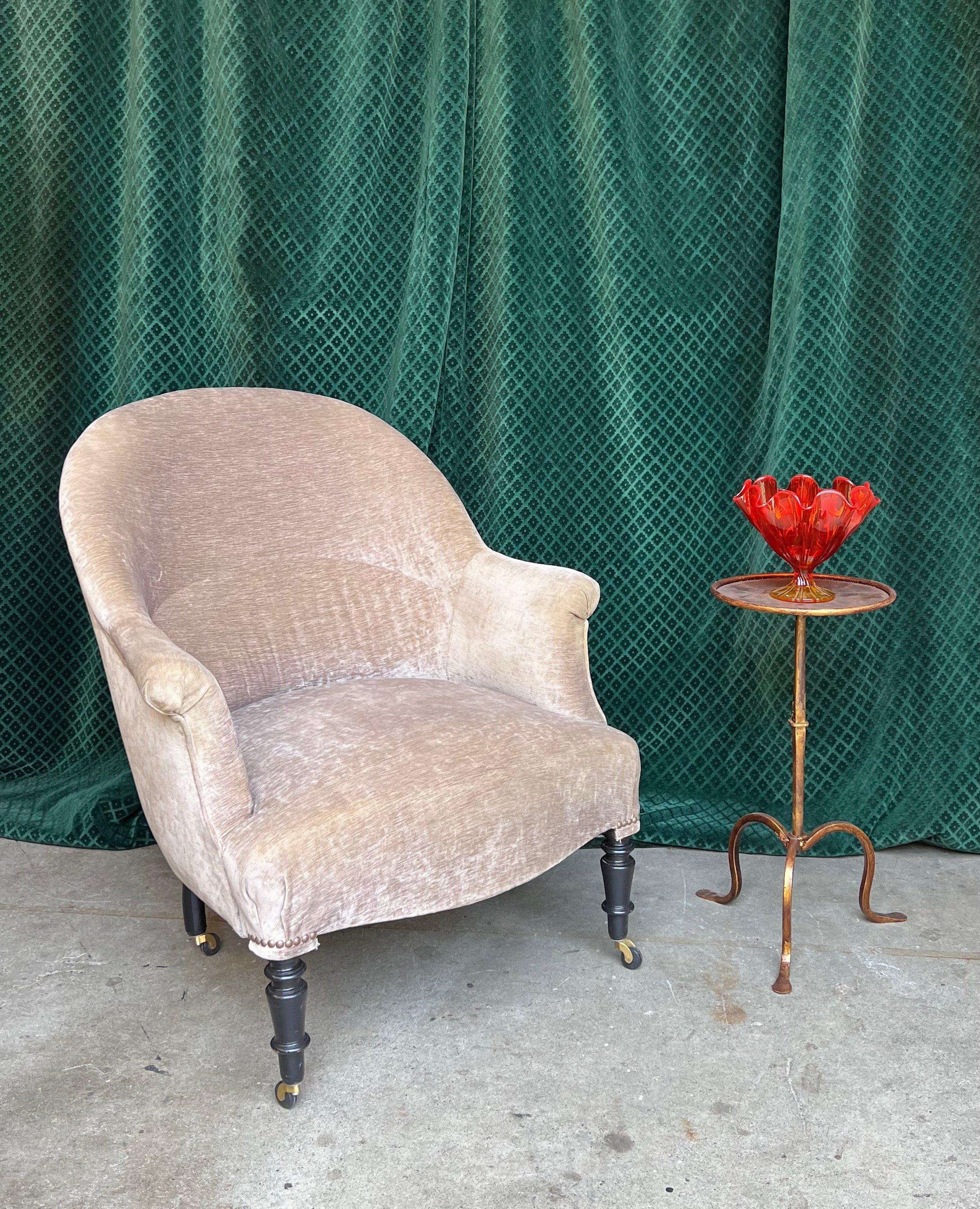 Small French Napoleon III Armchair In Good Condition In Buchanan, NY