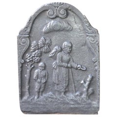 Small French Napoleon III Fireback, 19th Century