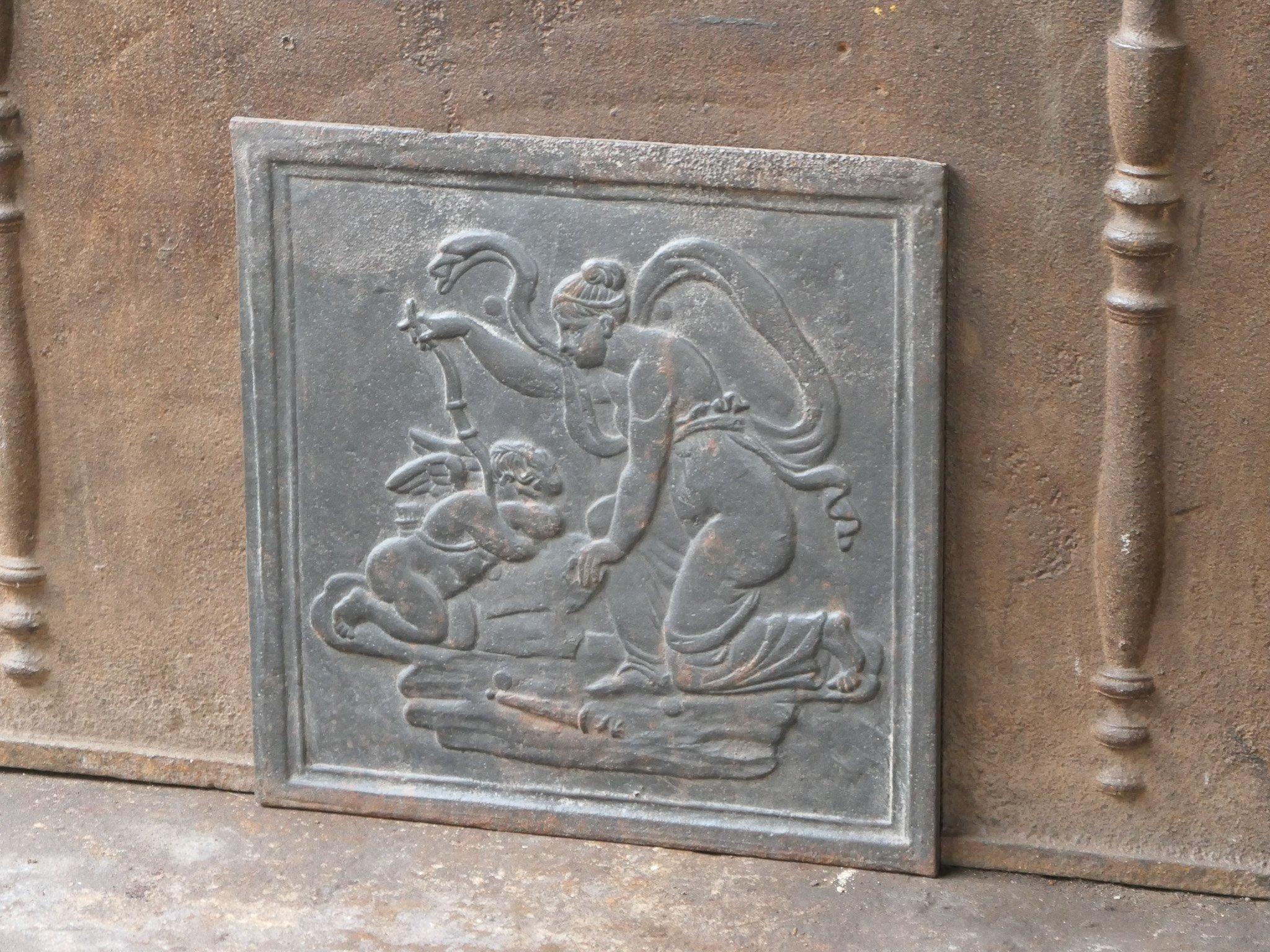 Cast Small French Napoleon III Period 'Diana' Fireback / Backsplash, 19th Century For Sale