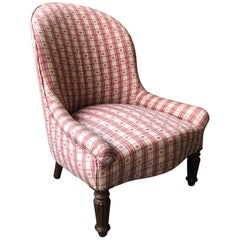 Small French Napoleon III Style Slipper Chair
